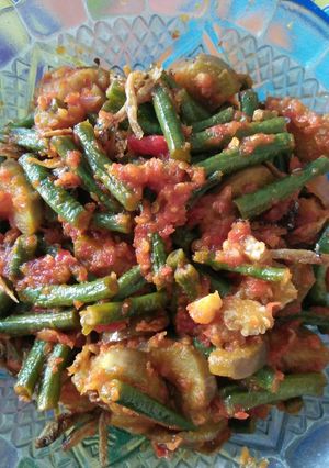 Foto resep Sambal terong kacang panjang