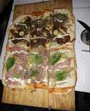 Pizza de masa casera artesanal