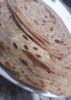 A picture of Lachha Paratha.