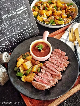 Cara Mudah Membikin Resep Tenderloin Steak BBQ Sauce yang Sempurna Anti Ribet, Lezat Sekali