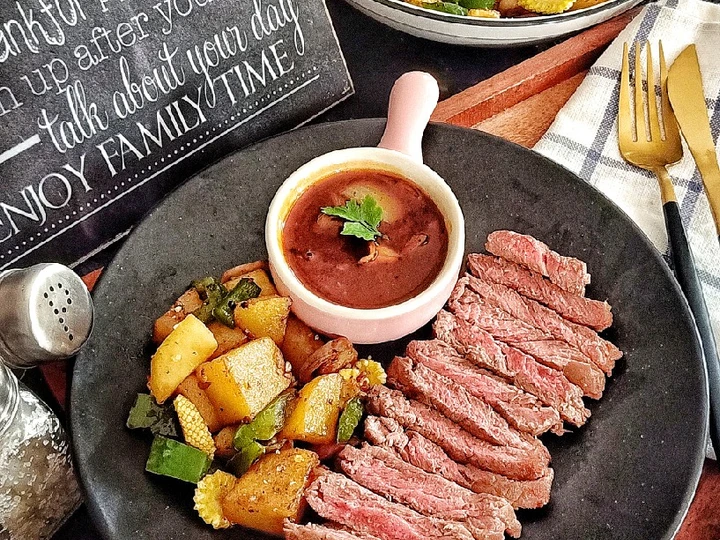 Cara Mudah Membikin Resep Tenderloin Steak BBQ Sauce yang Sempurna Anti Ribet, Lezat Sekali