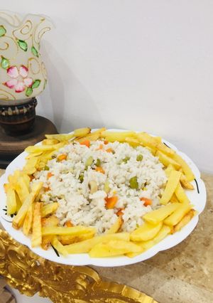عکسی از دستور پلو سبزیجات