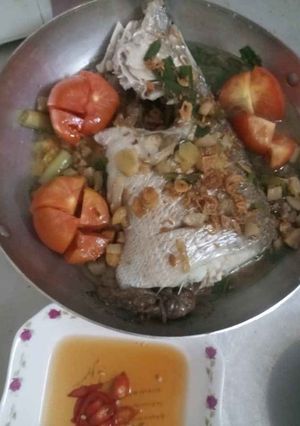 Hình của món Cá Sửu Xông Hơi.