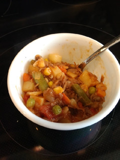 A picture of Vegetable beef soup.