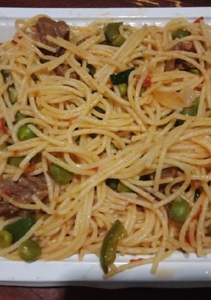 A picture of Fried pasta.