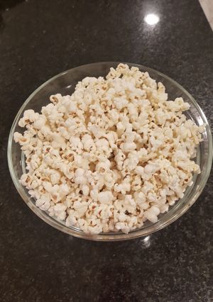 Una foto de Pop corn sin aceite...🍿🍿