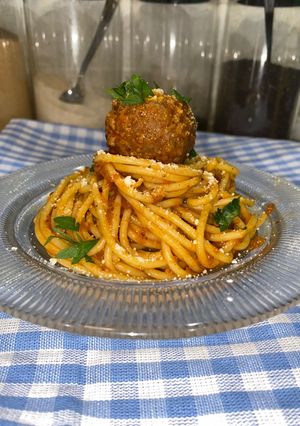 صورة لوصفة إسباغيتي مولونيز بس بكور اللحم 😋♥️