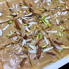 A picture of Milk Pista Badam Burfi.