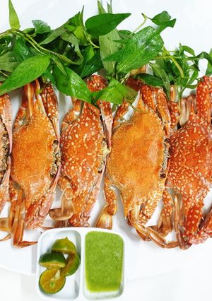 Hình của món Ghẹ hấp nước dừa.