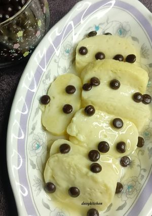 Foto resep 747. Puding Tofu Chocochips (Egg Tofu Homemade)