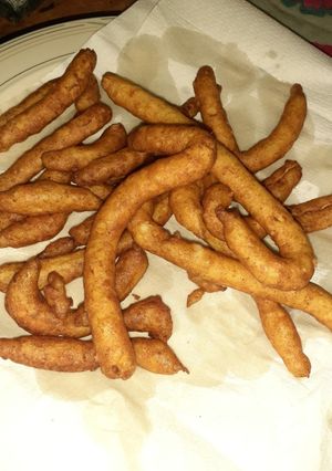 Una foto de Churros de papa fritos
