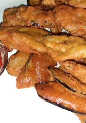 A picture of Egg plant(baingan) pakore.