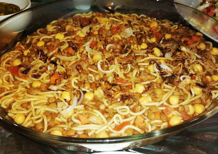 كشري على طريقتي 👌 ولا ألذ 😋