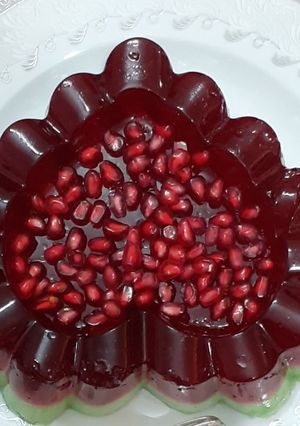 عکسی از دستور ژله انار و طالبی