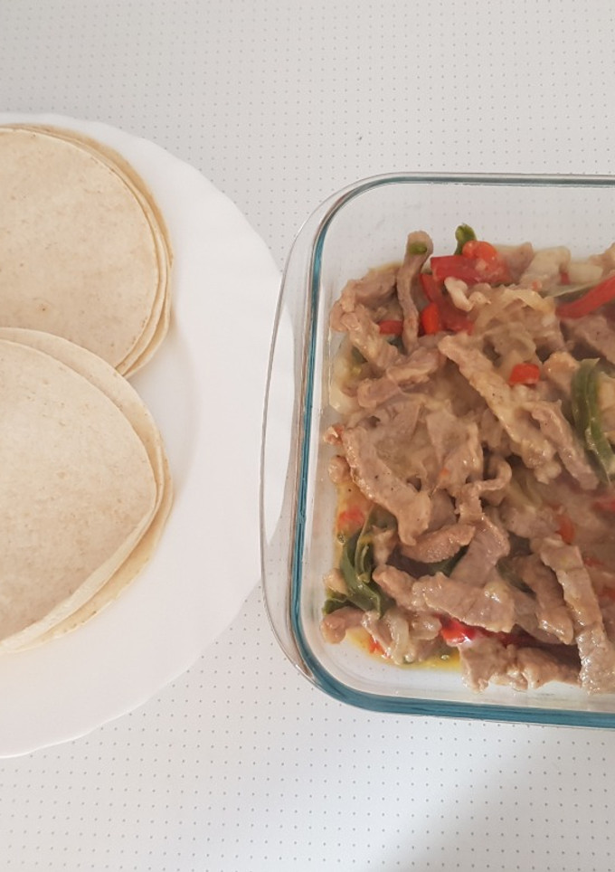 Una foto de Tacos de ternera con queso