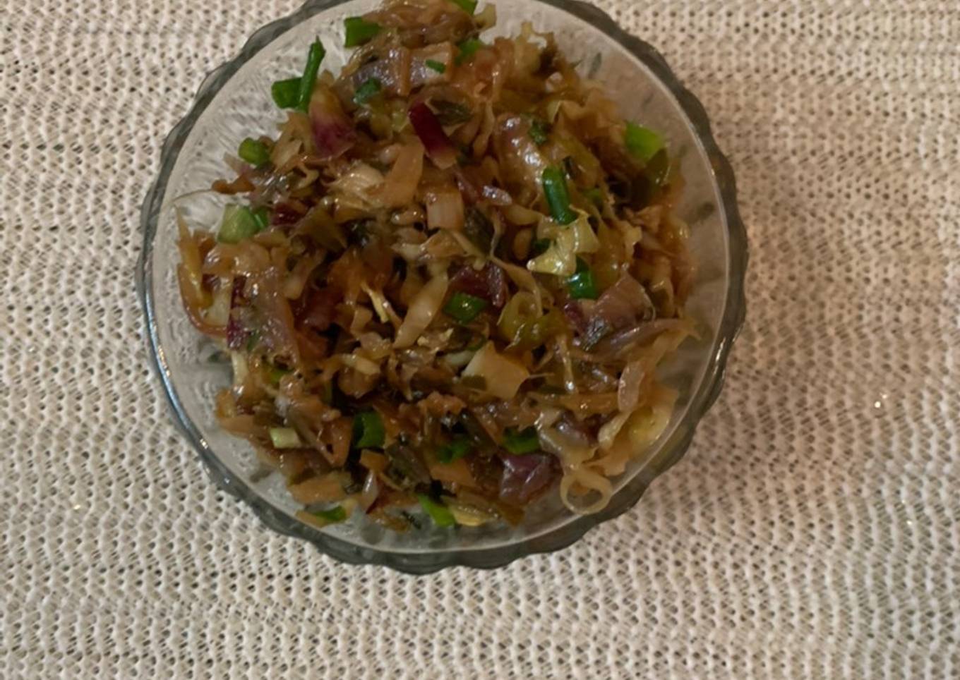 Cabbage with Chinese touch