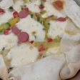 Tarta de zapallitos y salchichas