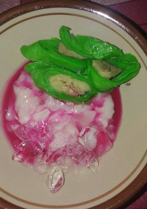 Foto resep Es pisang ijo