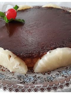 Una foto de Flan de piña