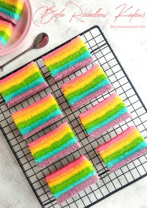 Foto resep Bolu Rainbow Kukus Satu Telur