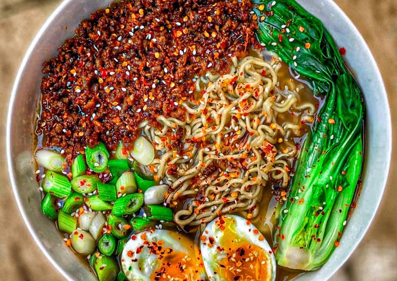 Crispy chilli beef ramen