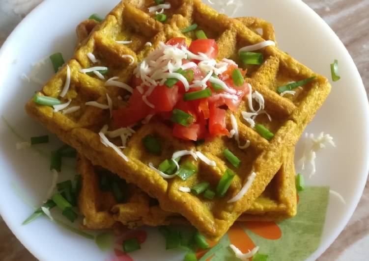 Recipe of Any-night-of-the-week Savoury Waffles Pudla Waffles