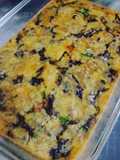 Omelete de carne desfiada