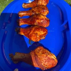 A picture of Smoked chicken legs.