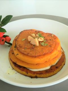 Une photo de Croque monsieur à la courge butternut