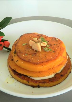 Une photo de Croque monsieur à la courge butternut