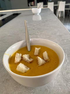 A picture of Butternut & Carrot Soup.