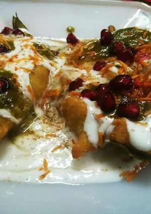 A picture of Palak patte ki chaat.
