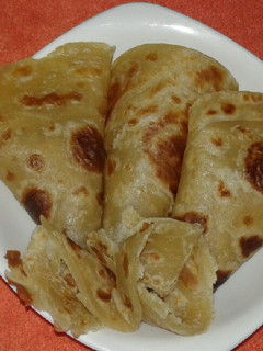 A picture of Soft layered chapati.