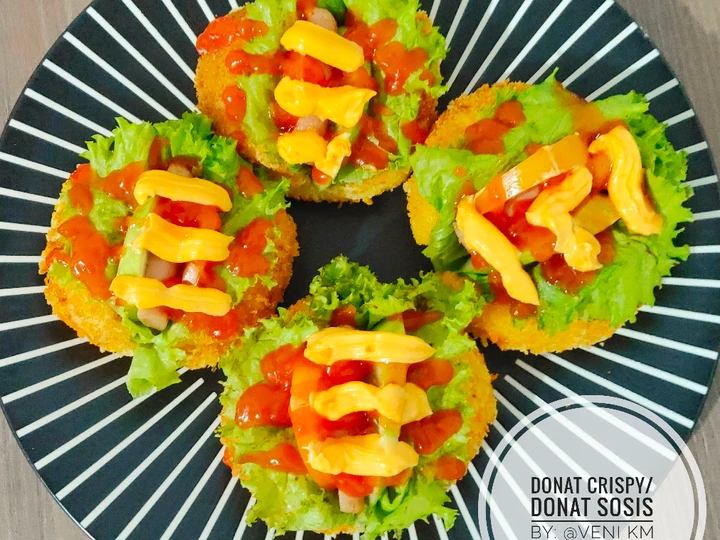 Langkah Gampang Membuat Resep Donat Crispy / Donat Sosis yang Lezat Sekali Anti Ribet, Mantap Sekali