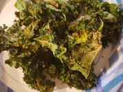 A picture of baked kale chips