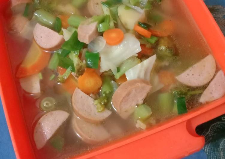 Langkah Mudah untuk Membuat Sup sosis 😉 Anti Gagal