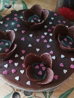 Una foto de Tarta tres chocolates