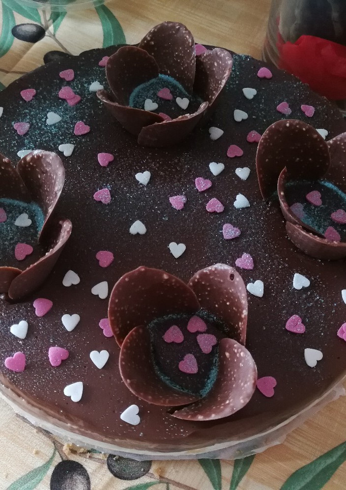 Una foto de Tarta tres chocolates