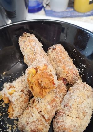 A picture of Sweet potato croquettes. Gluten free. Air fryer 😋 low fat.