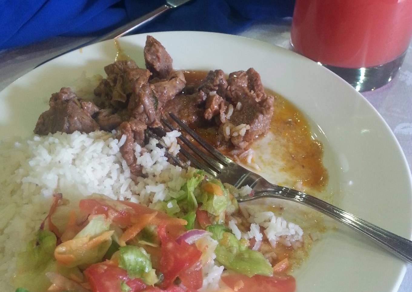 Beef stew with rice