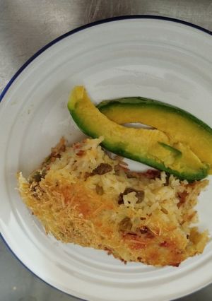 Una foto de Corona de arroz vegetariana