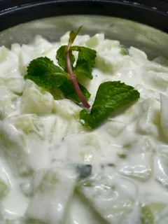 A picture of Cucumber Raita.