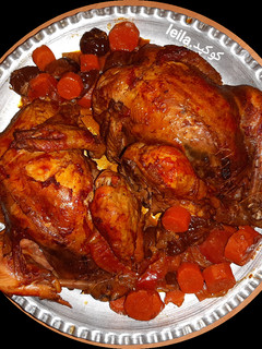 عکسی از دستور مرغ شکم پر