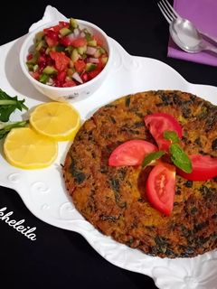 عکسی از دستور کوکوی اسفناج و سیب زمینی