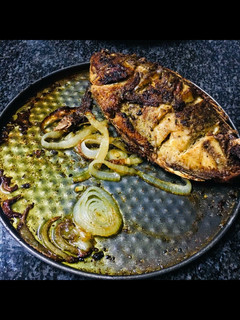 A picture of Baked River Fish (Tilapia spp).