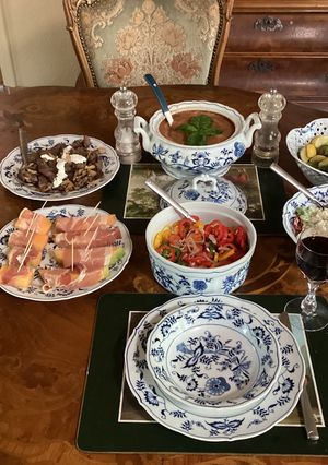 A picture of California Farm Cold Gazpacho Dinner.