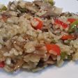 Arroz con setas y espárragos trigueros