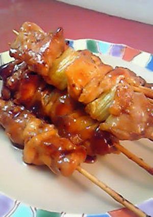A picture of Yakitori Made Easy with a Skillet and Microwave! Homemade Sauce Too.