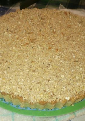 Una foto de Tarta de avena y dulce de leche