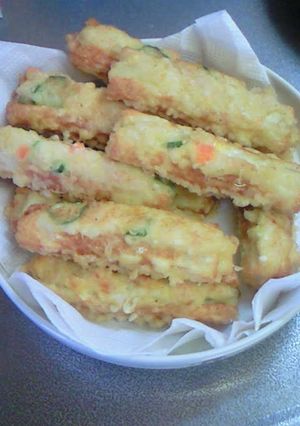 A picture of ☆Remake☆ Fried Chikuwa with Potato Salad.